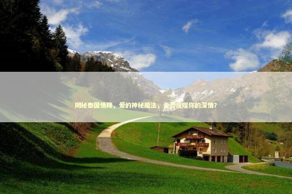 揭秘泰国情降，爱的神秘魔法，会否反噬你的深情？