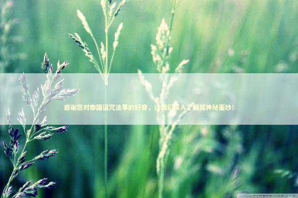 感谢您对泰国诅咒法事的好奇，让我们深入了解其神秘面纱！