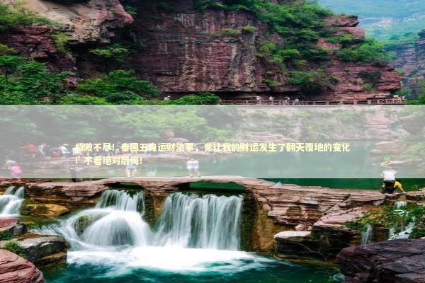 感激不尽！泰国五鬼运财法事，竟让我的财运发生了翻天覆地的变化！不看绝对后悔！