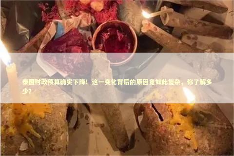 泰国财政预算确实下降！这一变化背后的原因竟如此复杂，你了解多少？