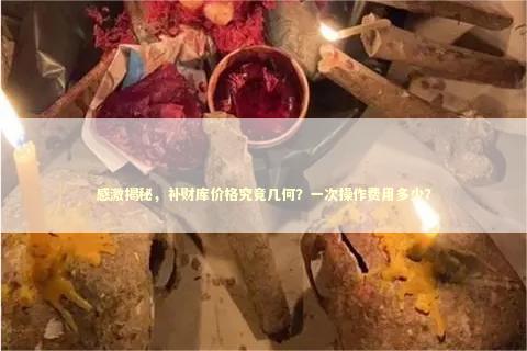 感激揭秘，补财库价格究竟几何？一次操作费用多少？
